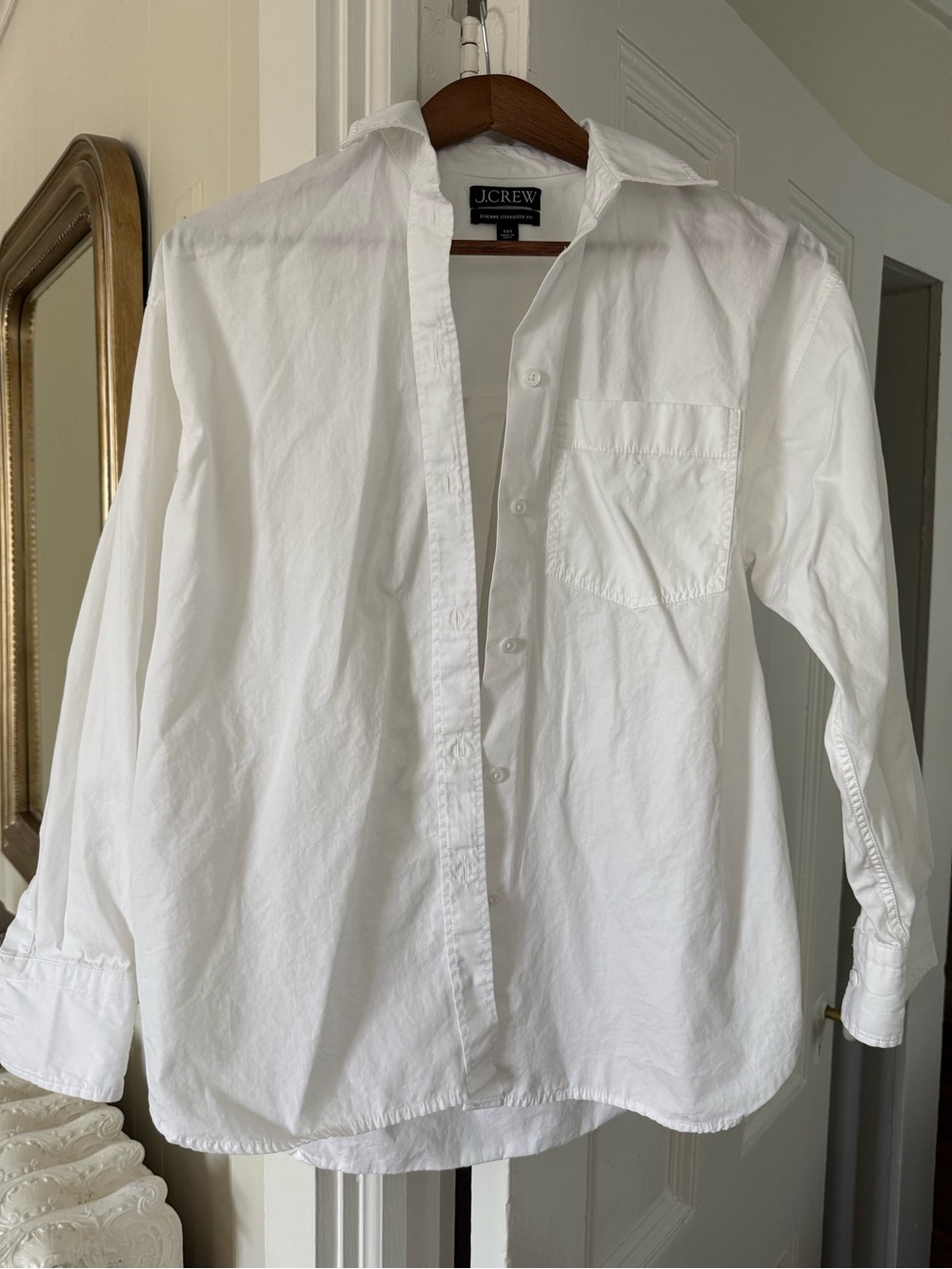 J. Crew Étienne White Oversized Button-Down Shirt